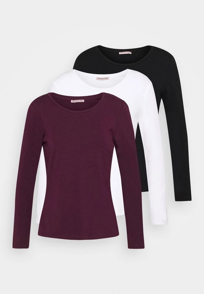 T-Shirt ANNA FIELD Anna Field 3 Pack Noir Femme | KWO-7261197